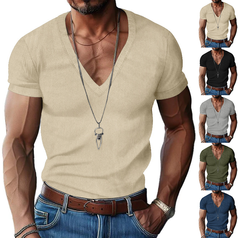 Corduroy Button Up Shirt Men - Męska koszulka z tkaniny sztruksowej w