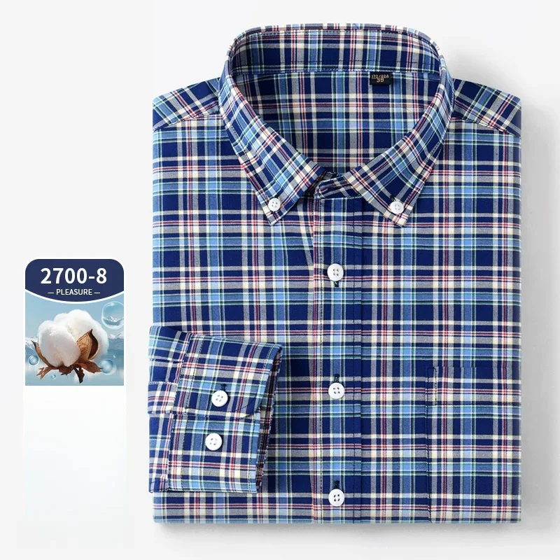 Oxford Cotton Casual Shirt Business - Wysokiej jakości koszula męska z długim