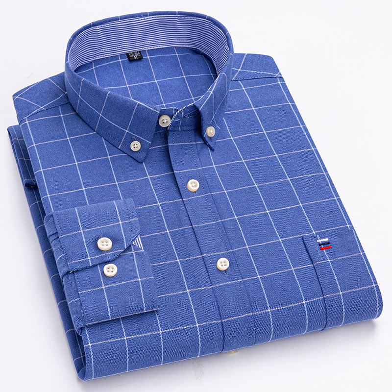 Oxford Cotton Casual Shirt Business - 100% czystej bawełny Oxford Męskie koszule