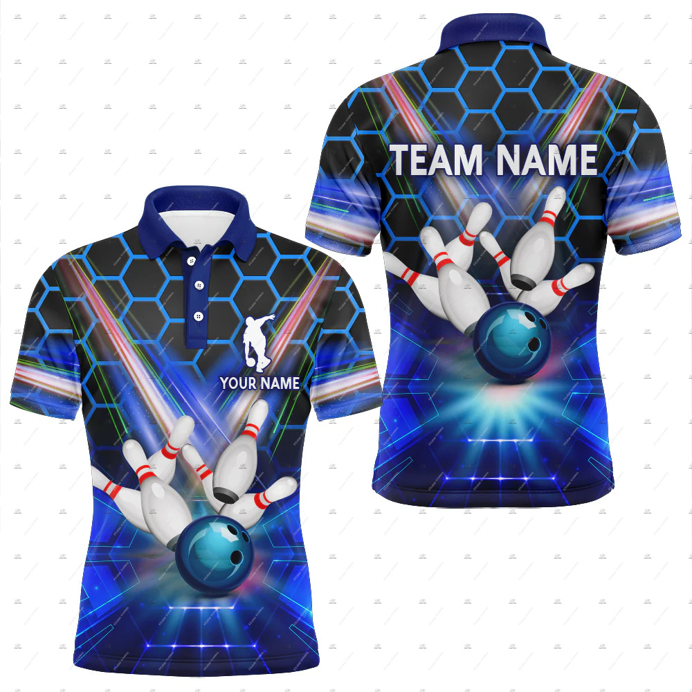 Short Sleeve Bowling Shirt Retro - Koszulki Polo z Krótkim Rękawem A0