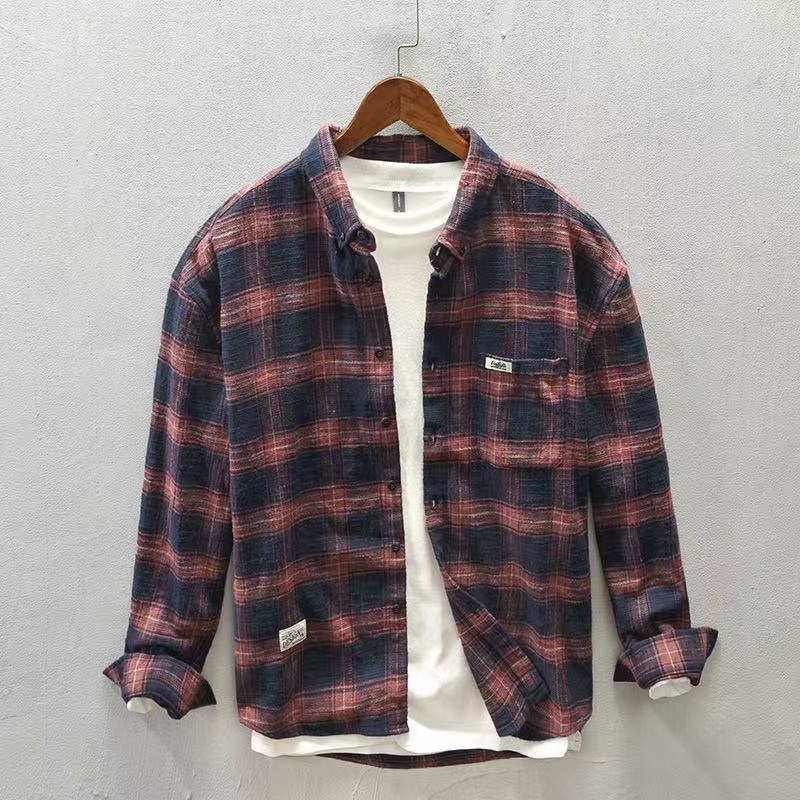Flannel Plaid Shirt Heavy Weight - Koszula-kurtka w kratę na wiosnę/jesień 2026,
