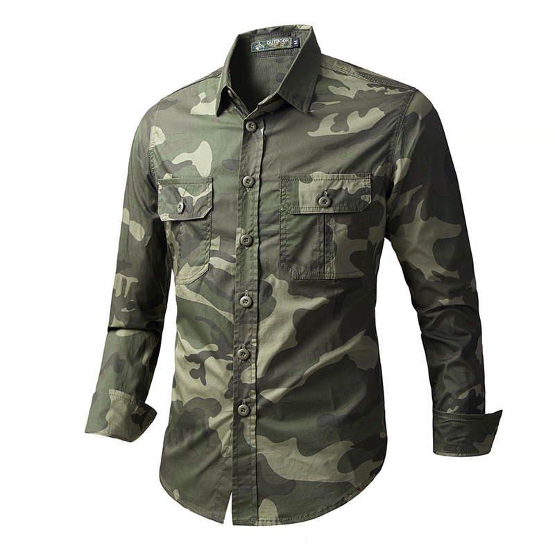 Tactical Military Shirt Cargo - Męskie taktyczne koszule cargo na wiosnę