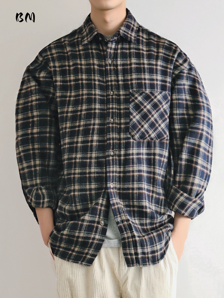 Flannel Plaid Shirt Heavy Weight - ‌ Męska koszula flanelowa w stylu
