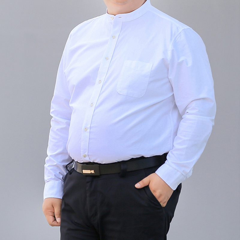 Mandarin Collar Formal Shirt Slim Fit - Jesienna Nowa Koreańska Koszula S-10XL 2026