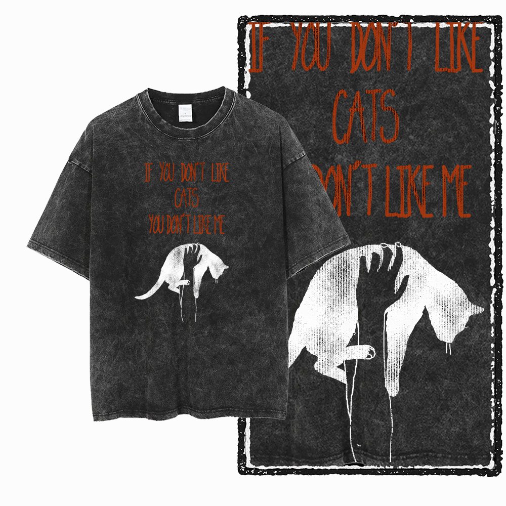 Acid Wash Vintage Graphic T Shirt - G55 Acid Washed Black Cotton Cool
