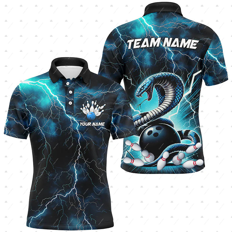 Short Sleeve Bowling Shirt Retro - Koszulki Polo z Krótkim Rękawem A7
