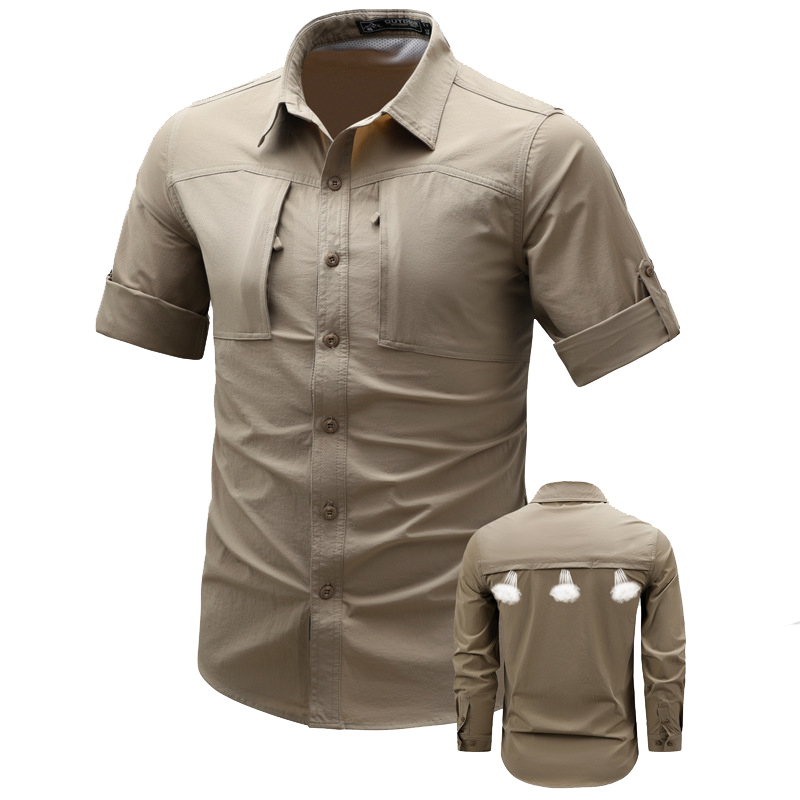 Tactical Military Shirt Cargo - Męskie koszule cargo z długim rękawem