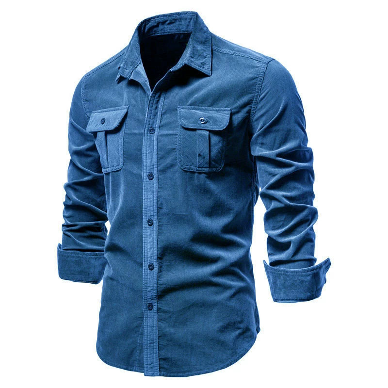 Męska koszula-kurtka z sztruks – Corduroy Button Up Shirt Men recenzja i cena