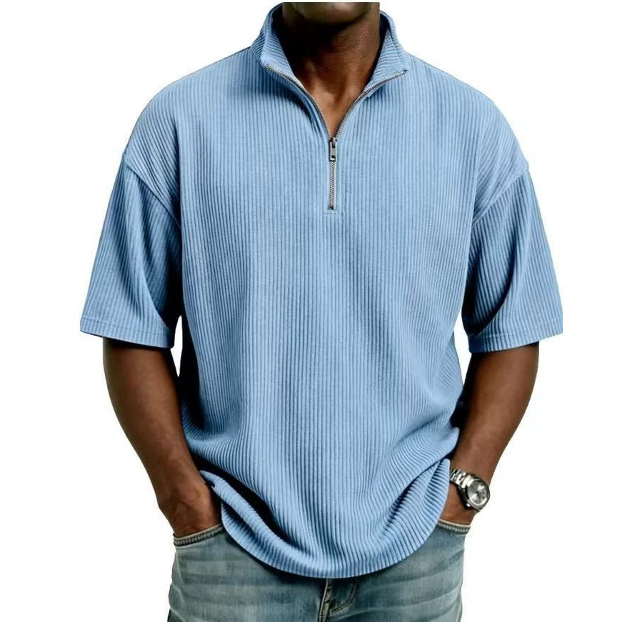 Letnia koszula męska z sztruks – Corduroy Button Up Shirt Men recenzja i cena