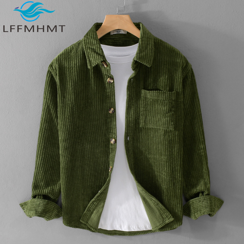 Nowa męska koszula sztruksowa  – Corduroy Button Up Shirt Men recenzja i cena