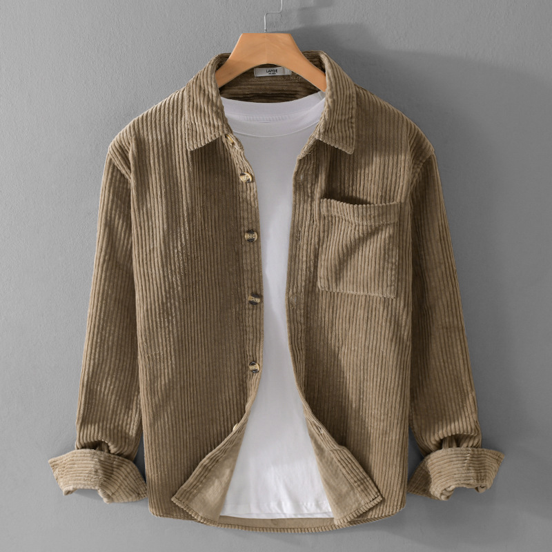 Nowa męska koszula sztruksowa  – Corduroy Button Up Shirt Men recenzja i cena