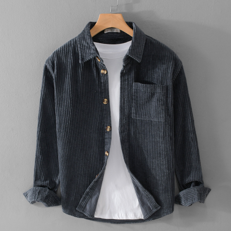 Nowa męska koszula sztruksowa  – Corduroy Button Up Shirt Men recenzja i cena