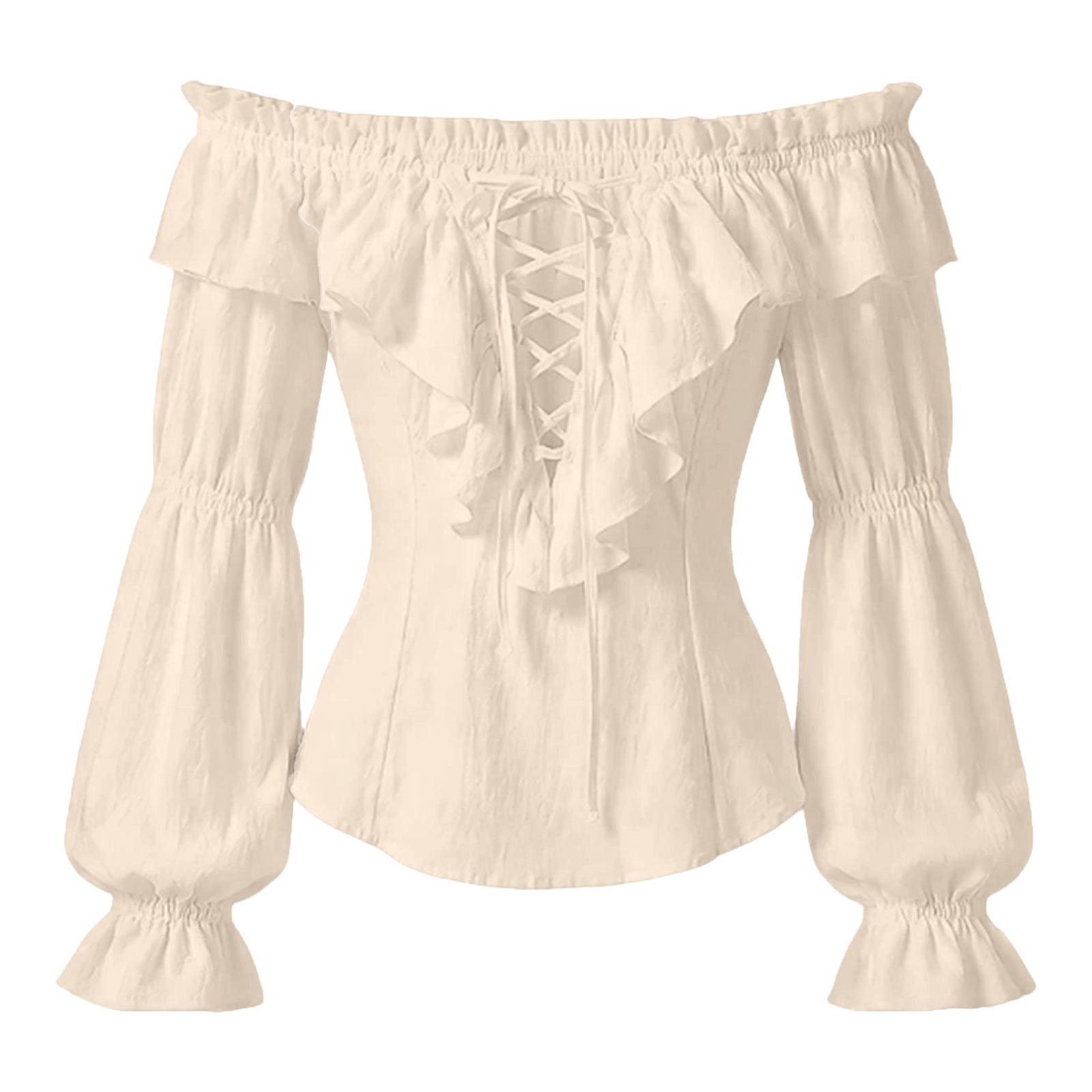 Damska koszula piracka w stylu – Medieval Gothic Lace Up Pirate Shirt recenzja i cena
