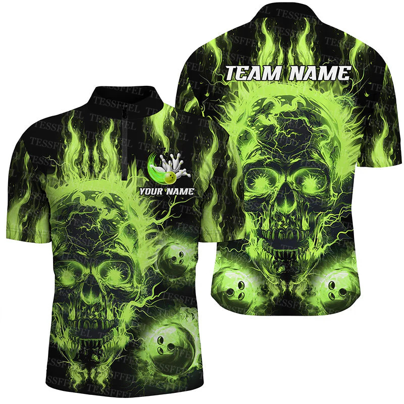 Koszulki Polo Unisex z Krótkim – Short Sleeve Bowling Shirt Retro recenzja i cena