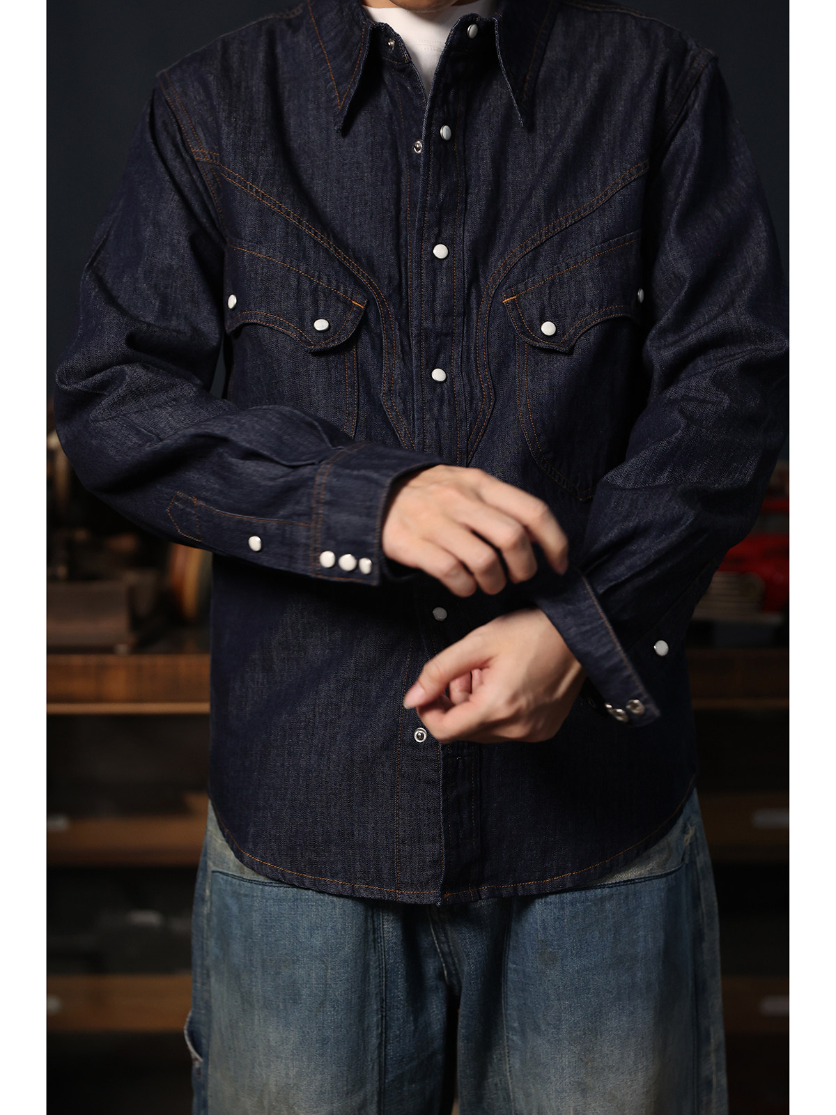 Koszula kowbojska westernowa z – Mens Western Denim Pearl Snap Shirt recenzja i cena