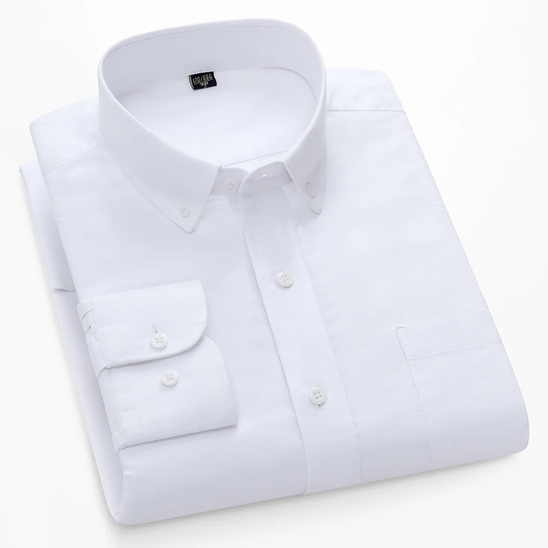 Koszule męskie z długim rękawe – Oxford Cotton Casual Shirt Business recenzja i cena