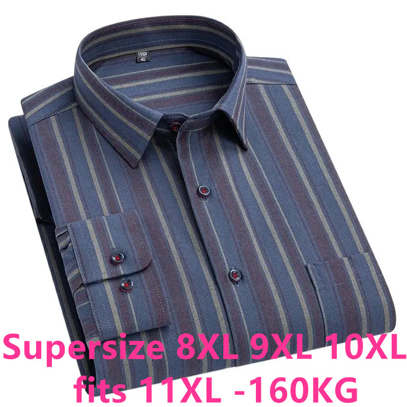 Duży rozmiar 11XL 10XL 9XL 8XL – Oxford Cotton Casual Shirt Business recenzja i cena
