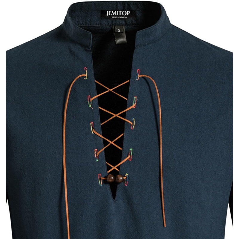 Męska koszula piracka Viking R – Medieval Gothic Lace Up Pirate Shirt recenzja i cena