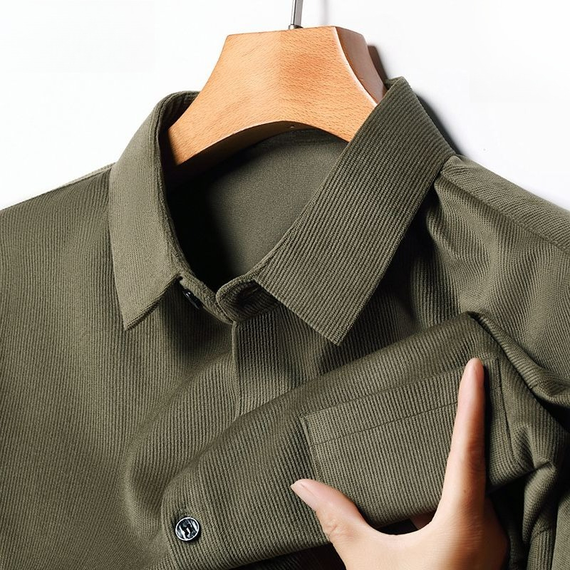 Męska koszula sztruksowa z dłu – Corduroy Button Up Shirt Men recenzja i cena