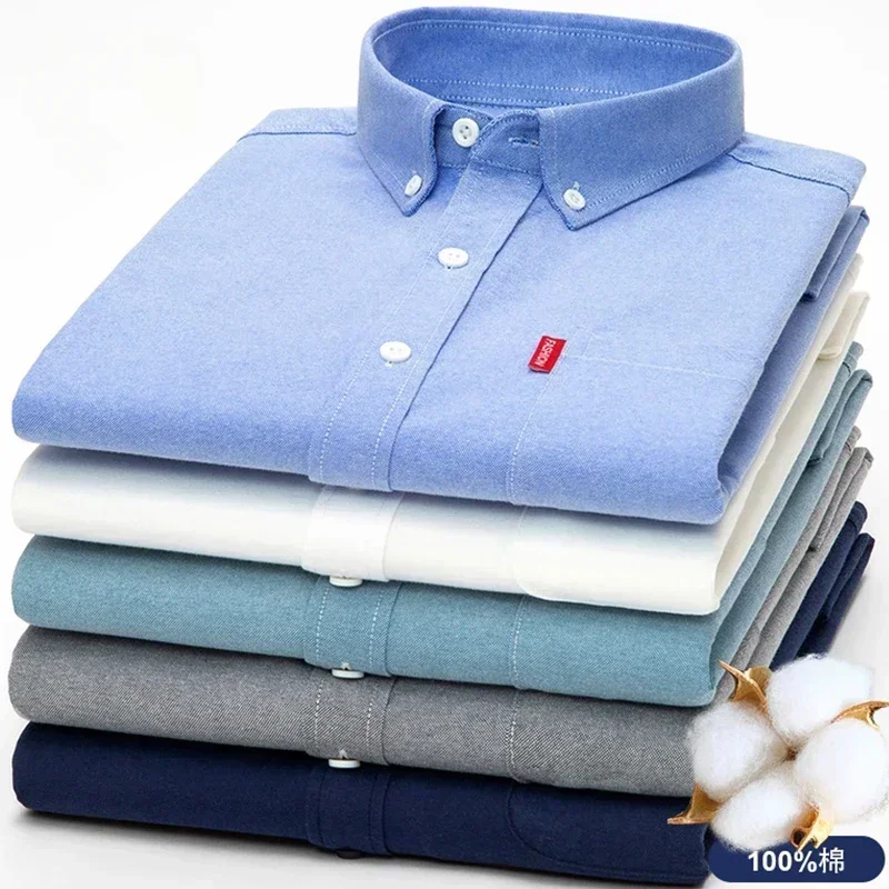 100% czysta bawełna męska jedn – Oxford Cotton Casual Shirt Business recenzja i cena
