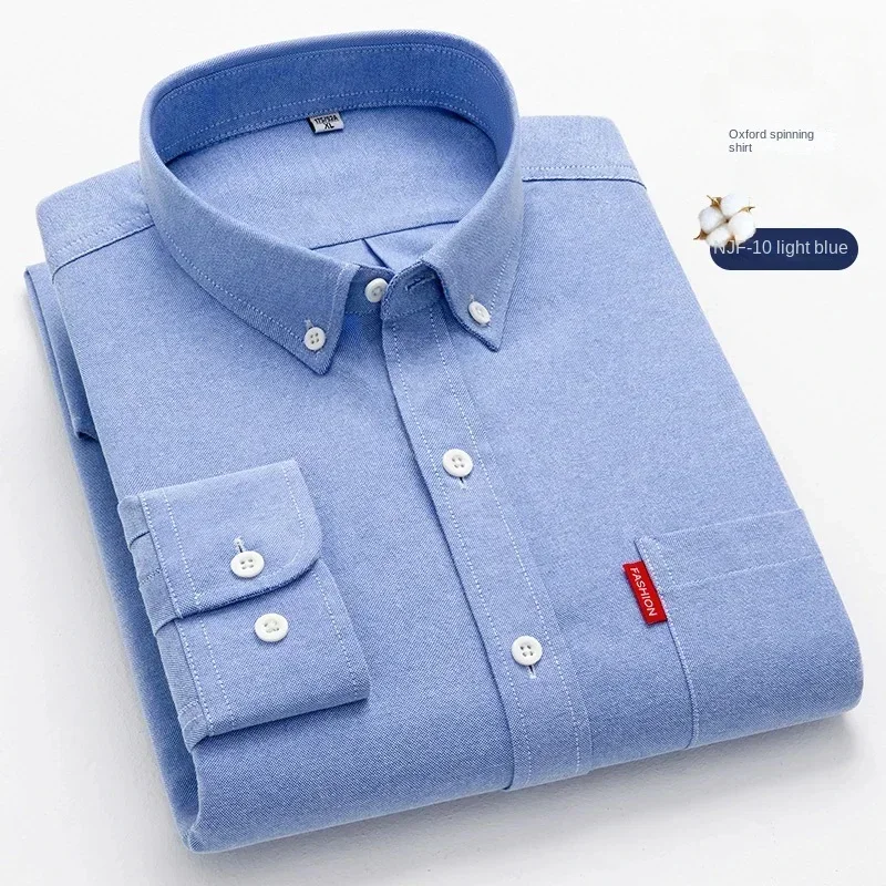 100% czysta bawełna męska jedn – Oxford Cotton Casual Shirt Business recenzja i cena