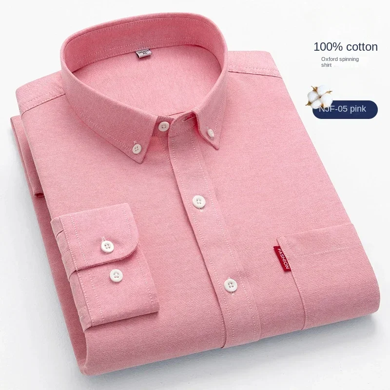 100% czysta bawełna męska jedn – Oxford Cotton Casual Shirt Business recenzja i cena