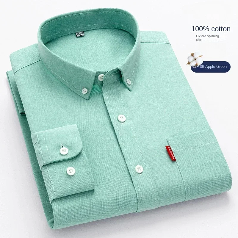 100% czysta bawełna męska jedn – Oxford Cotton Casual Shirt Business recenzja i cena
