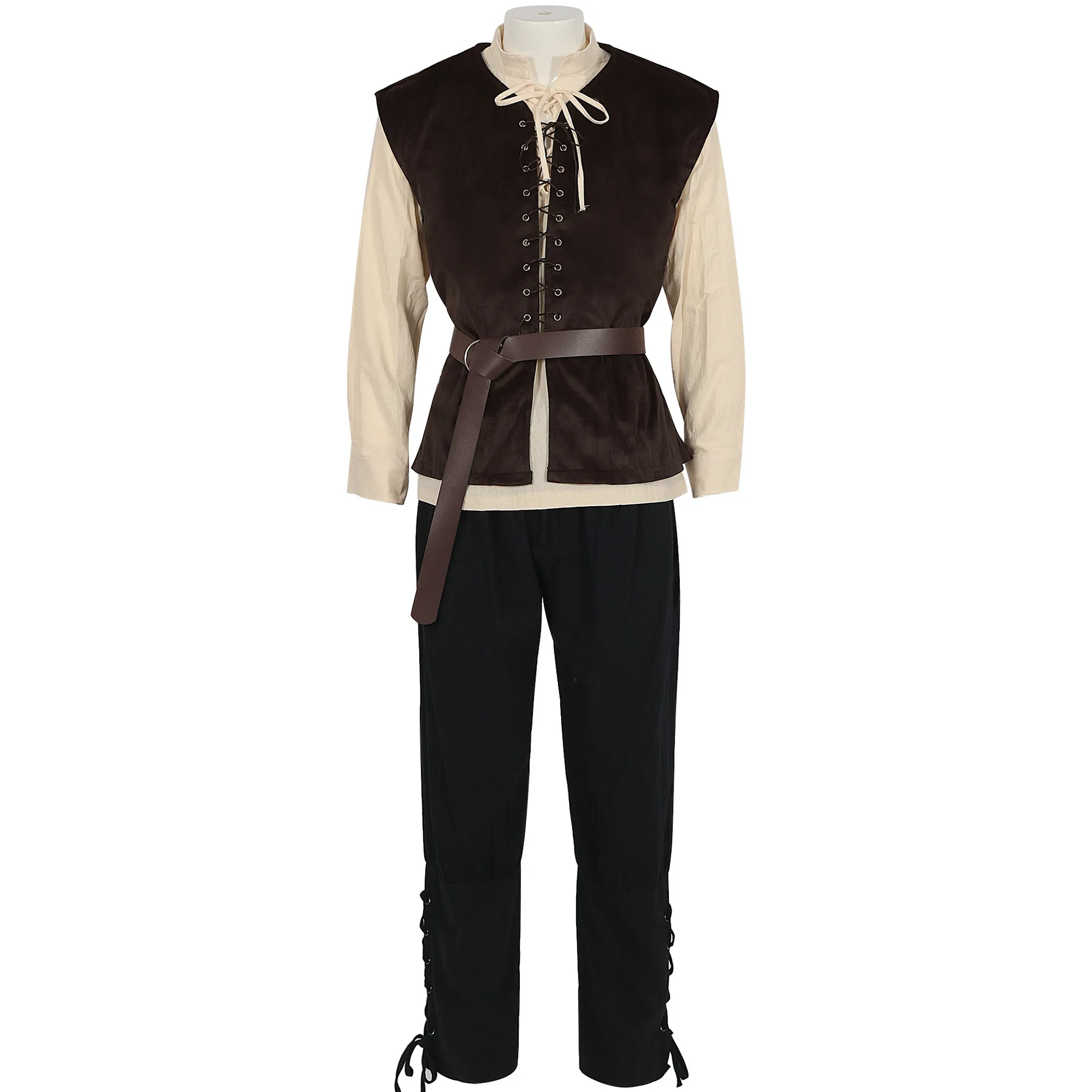 Koszule Średniowieczne Gotycki – Medieval Gothic Lace Up Pirate Shirt recenzja i cena