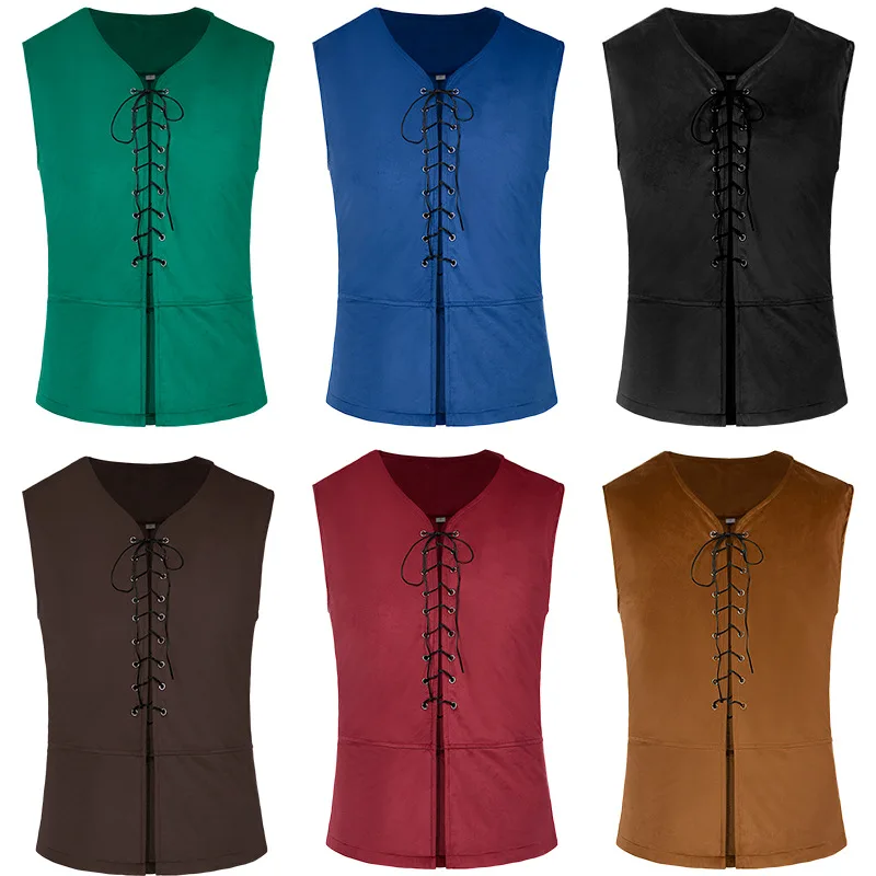 Koszule Średniowieczne Gotycki – Medieval Gothic Lace Up Pirate Shirt recenzja i cena