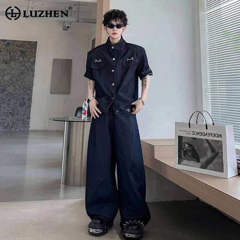 LUZHEN Przystojne Męskie Kompl – Jeans recenzja i cena