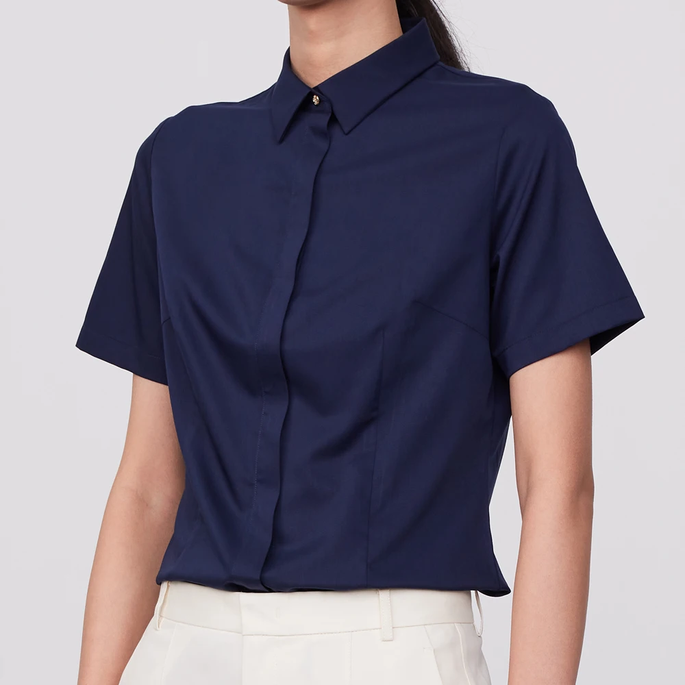 Damska bluzka z krótkim rękawe – Breathable Bamboo Fiber Shirt Non Iron recenzja i cena