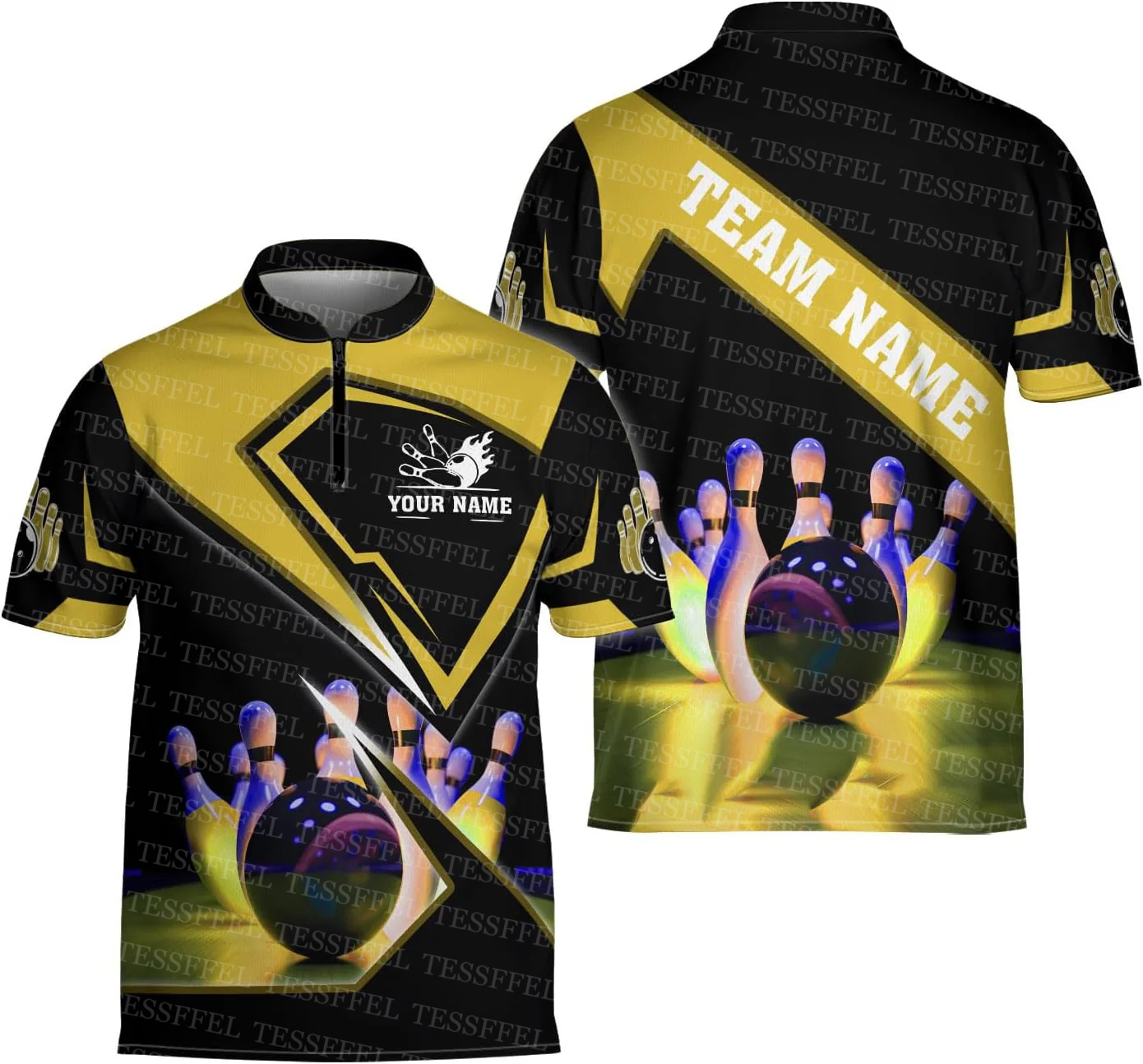 Koszulki Polo Unisex z Krótkim – Short Sleeve Bowling Shirt Retro recenzja i cena