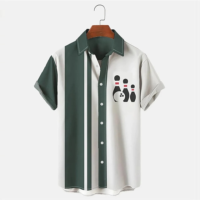 Męska koszula z krótkim rękawe – Short Sleeve Bowling Shirt Retro recenzja i cena