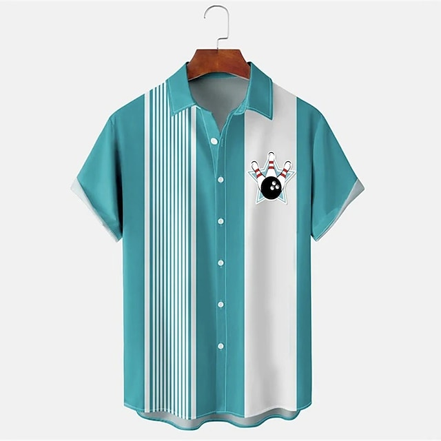 Męska koszula z krótkim rękawe – Short Sleeve Bowling Shirt Retro recenzja i cena