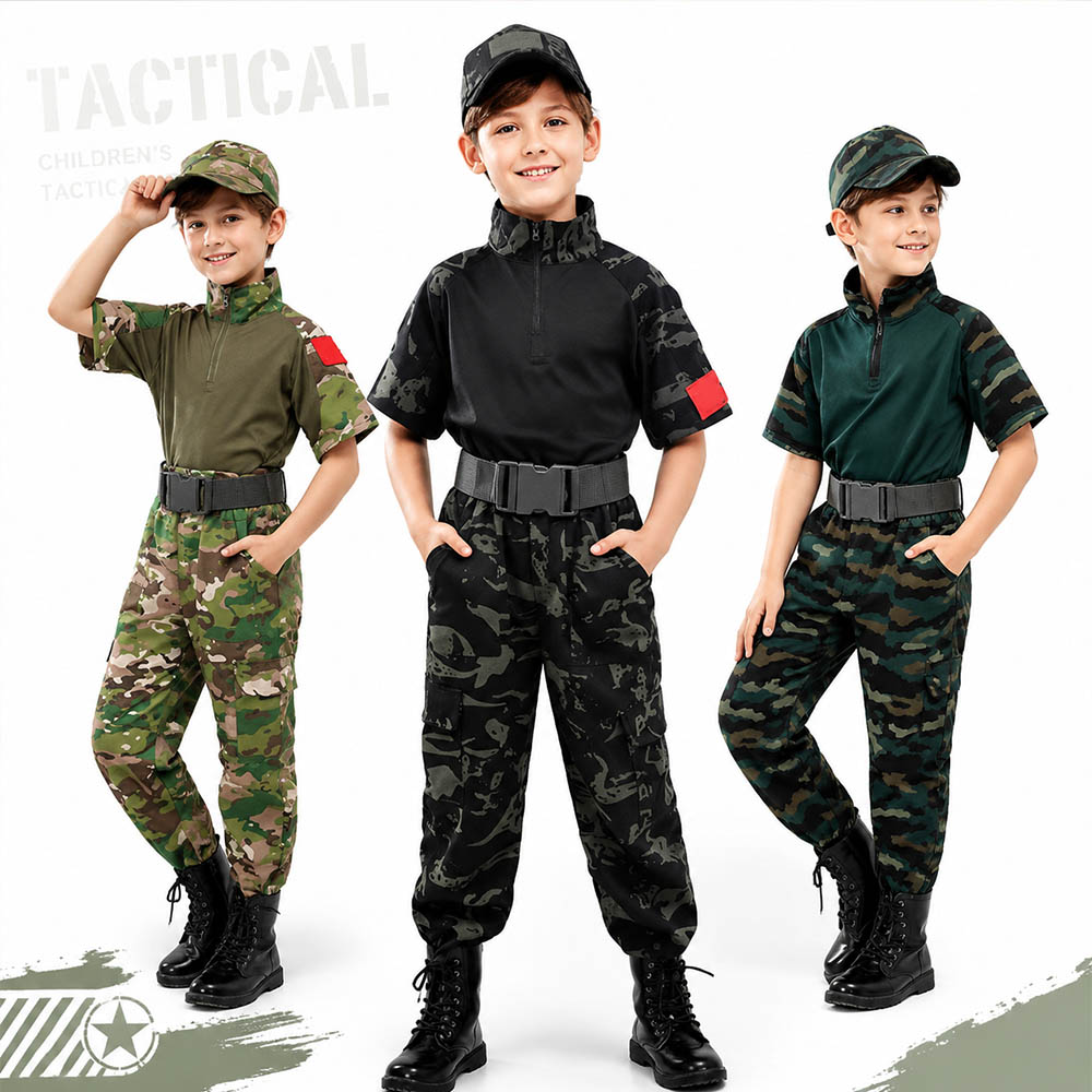 Dziecięcy kamuflażowy strój ta – Tactical Military Shirt Cargo recenzja i cena