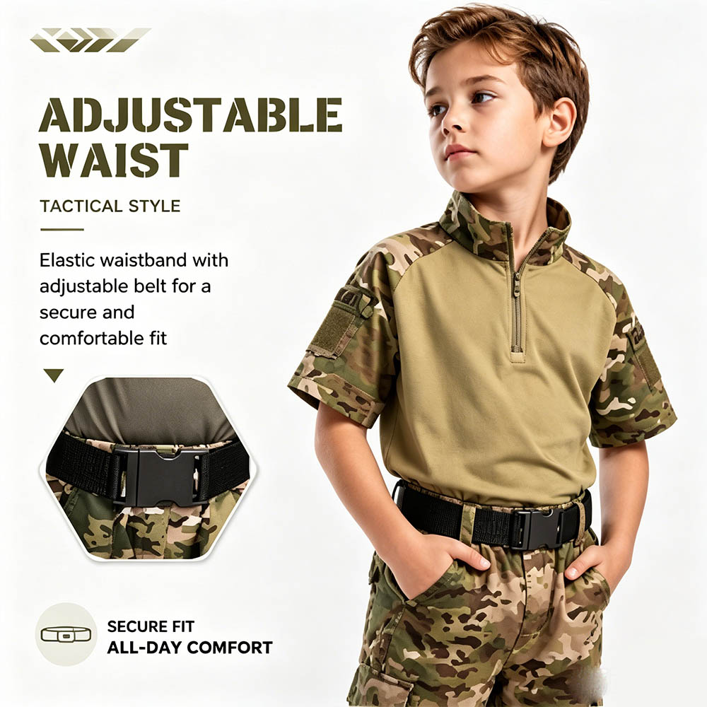Dziecięcy kamuflażowy strój ta – Tactical Military Shirt Cargo recenzja i cena