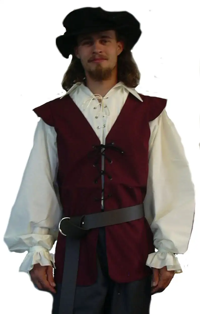 Średniowieczne koszule marszcz – Medieval Gothic Lace Up Pirate Shirt recenzja i cena