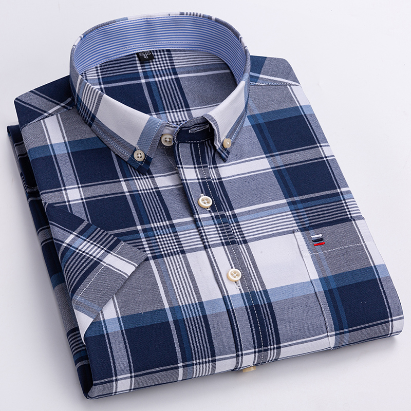 Jakości koszula męska z krótki – Oxford Cotton Casual Shirt Business recenzja i cena