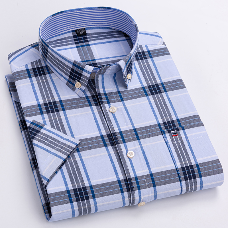Jakości koszula męska z krótki – Oxford Cotton Casual Shirt Business recenzja i cena