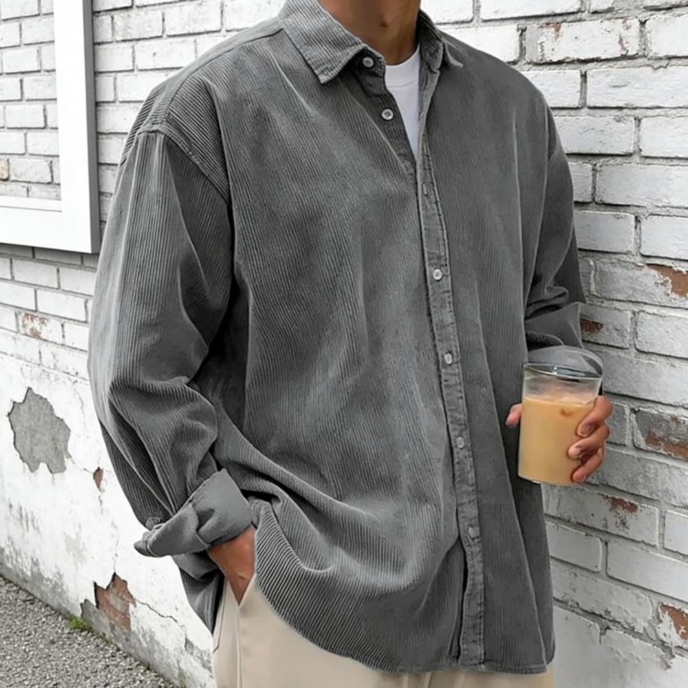 Nowa męska koszula sztruksowa  – Corduroy Button Up Shirt Men recenzja i cena