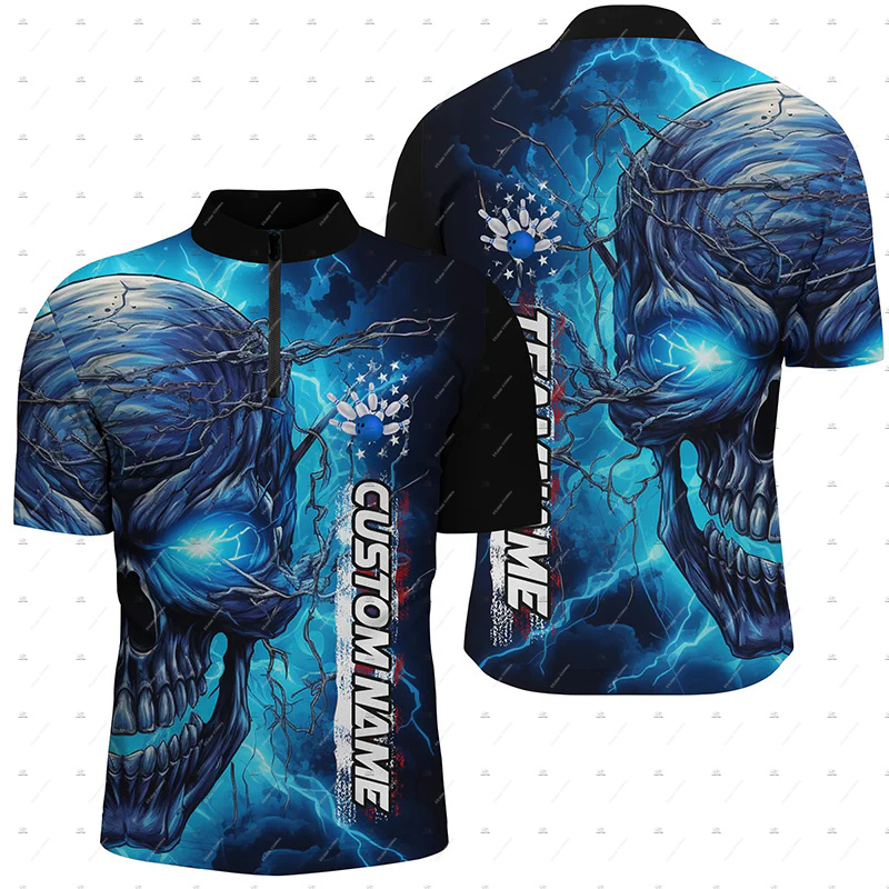 Koszulki Polo z Krótkim Rękawe – Short Sleeve Bowling Shirt Retro recenzja i cena