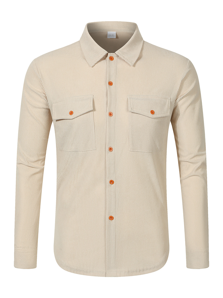 Męska koszula-kurtka sztruksow – Corduroy Button Up Shirt Men recenzja i cena