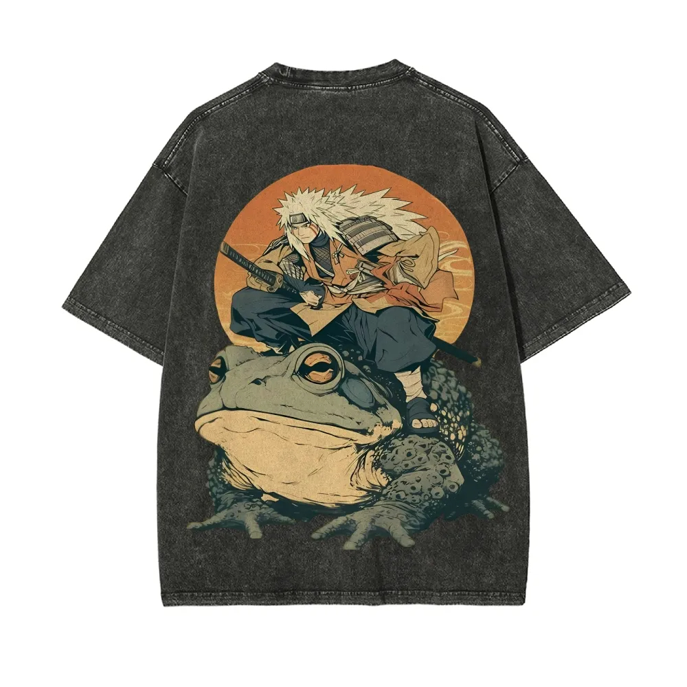 Koszulka Naruto Jiraiya Gamabu – Acid Wash Vintage Graphic T Shirt recenzja i cena