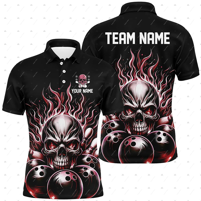 Koszulki Polo z Krótkim Rękawe – Short Sleeve Bowling Shirt Retro recenzja i cena