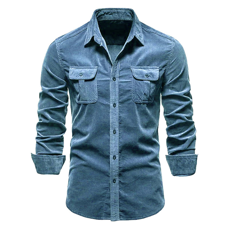 Męska nowa sztruksowa koszula  – Corduroy Button Up Shirt Men recenzja i cena