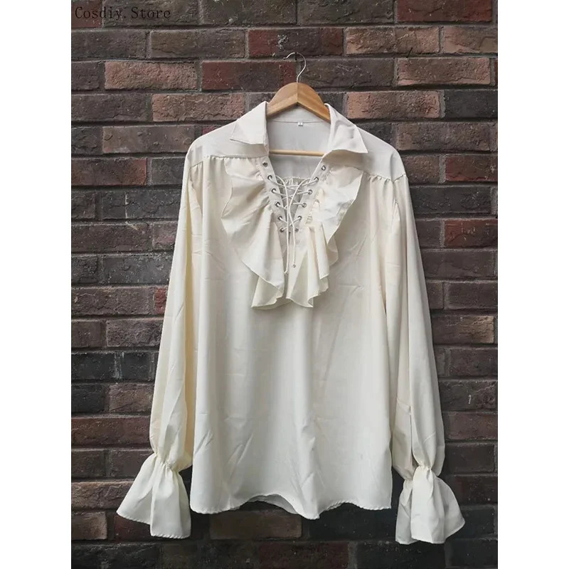 Kostium Średniowieczny Pirat H – Medieval Gothic Lace Up Pirate Shirt recenzja i cena