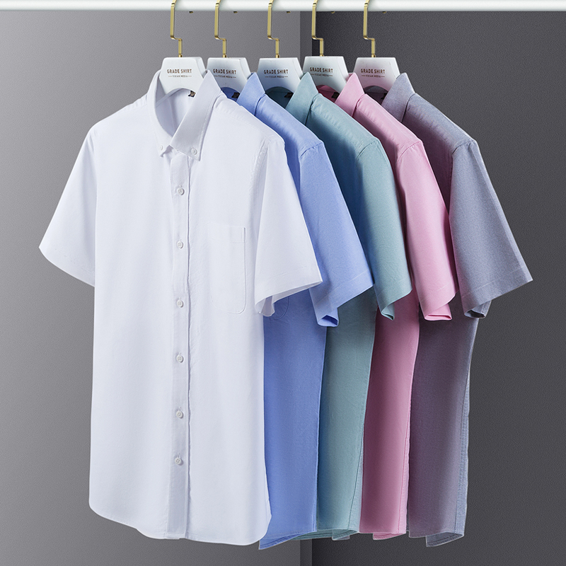 Letnie koszule męskie z krótki – Oxford Cotton Casual Shirt Business recenzja i cena