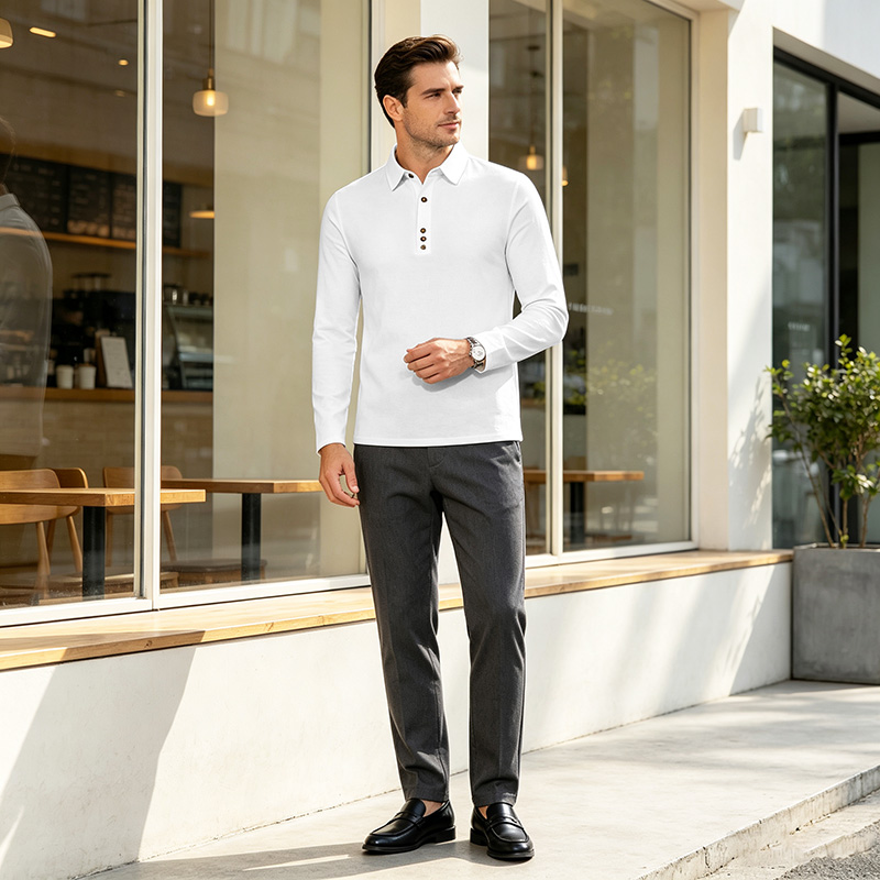 Męska koszula z bawełny i lnu  – Mens Linen Shirt Long Sleeve recenzja i cena