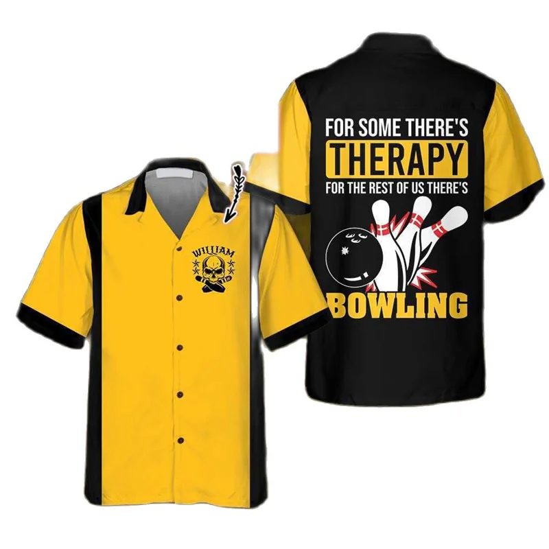 Klasyczna koszulka męska z nad – Short Sleeve Bowling Shirt Retro recenzja i cena