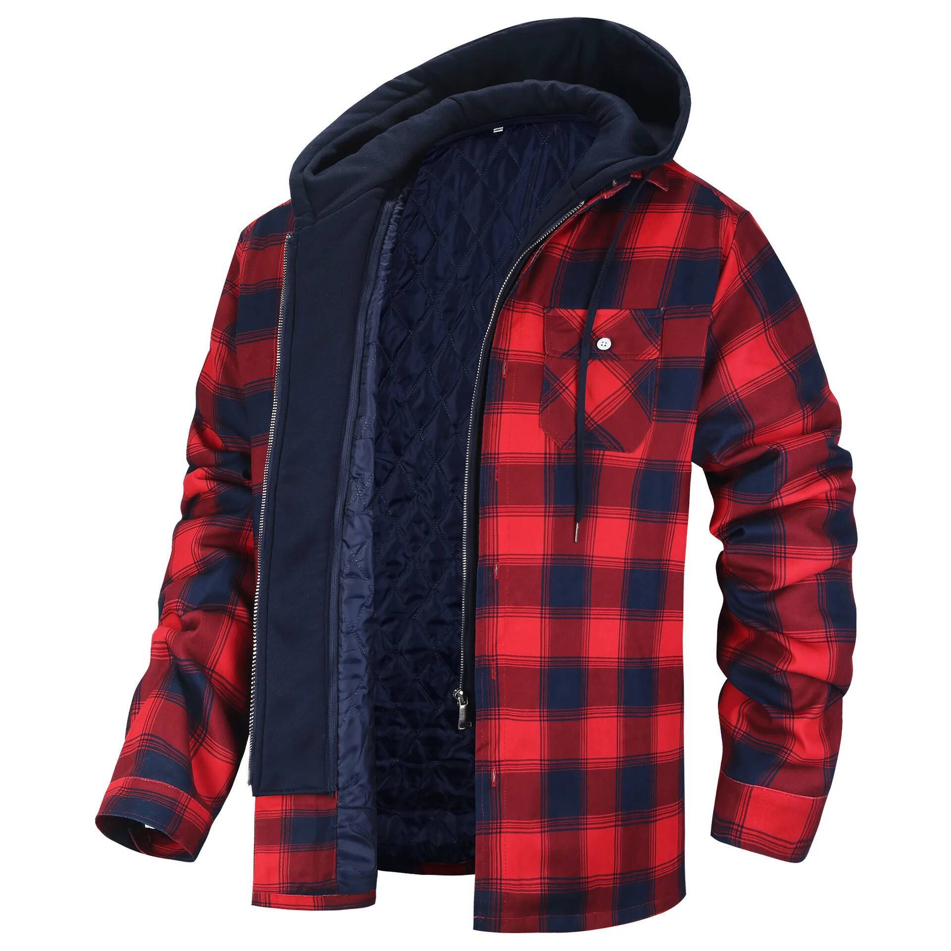 Zimowa kurtka męska w kratę z  – Flannel Plaid Shirt Heavy Weight recenzja i cena